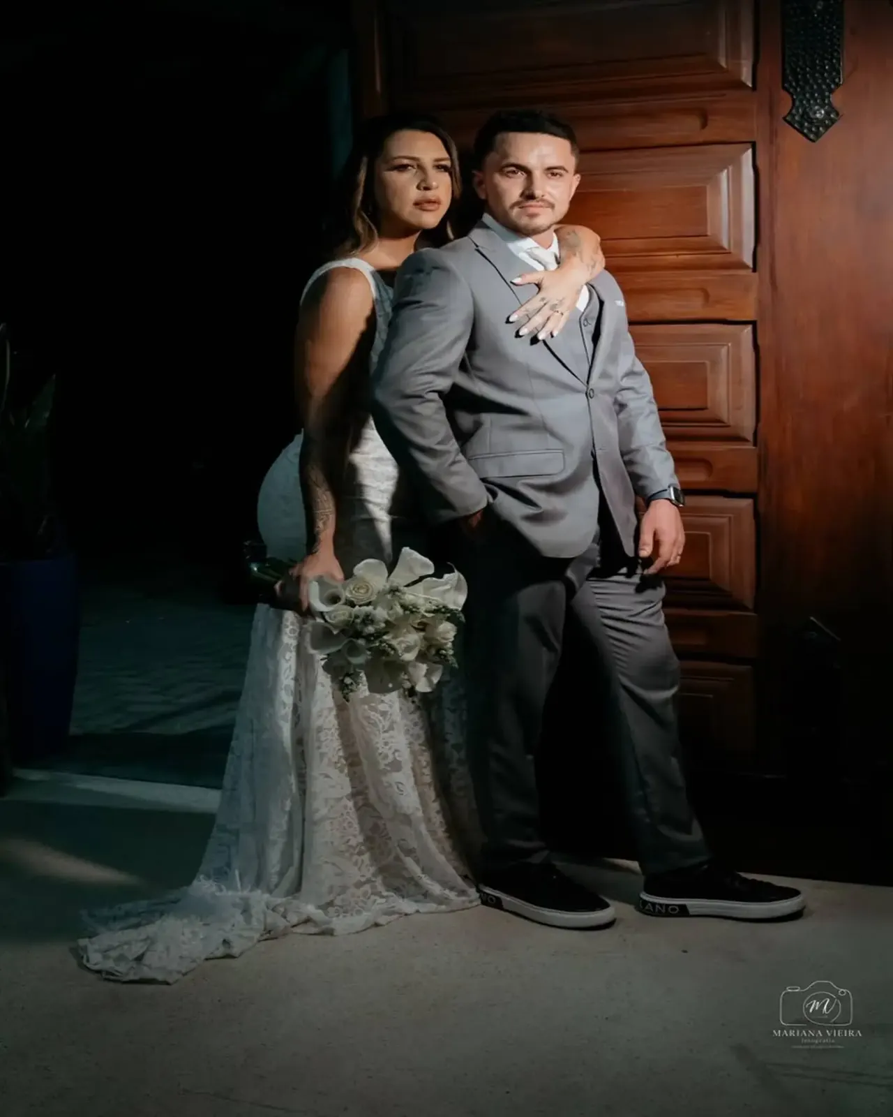 Momento espontâneo e emocionante de um casamento